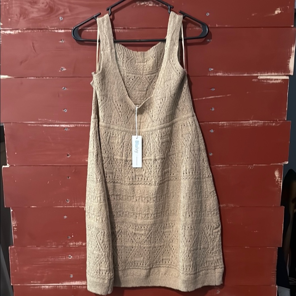 Elegant Beige Knit Dress, would make a great swim cover-up!!